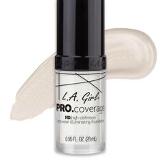 Тональная основа Base de Maquillaje PRO Coverage HD Long Wear Illuminating Liquid Foundation L.A. Girl, White