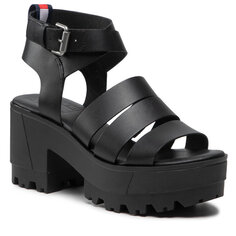 Сандалии Tommy Jeans HeeledLeather Sandal, черный