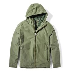 Куртка Men&apos;s Timberland waterproof Zipper Hooded Jacket Green, зеленый
