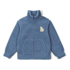 Куртка MLB Los Angeles Dodgers lamb&apos;s wool Stand Collar Jacket Unisex Blue, синий