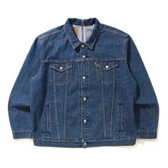 Куртка Men&apos;s BAPE x Levi&apos;s Crossover SS21 Pocket Buckle Denim Blue Jacket, синий