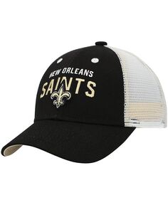 Черно-белая кепка унисекс New Orleans Saints Core с сетчатой застежкой на спине для дошкольников Snapback Outerstuff, черный