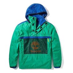 Куртка Men&apos;s Timberland Contrasting Colors Pocket hooded Pullover Jacket, цвет dark mint