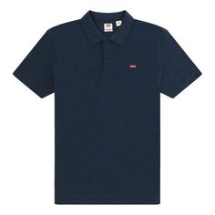 Футболка Men&apos;s Levis Minimalistic Embroidered Short Sleeve Polo Shirt Navy Blue, синий
