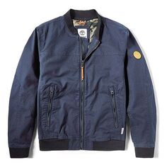 Куртка Men&apos;s Timberland Logo Pocket Zipper aviator Jacket Blue, синий