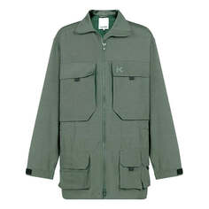 Куртка Men&apos;s KENZO K Embroidered Large Version Cargo Multiple Pockets Jacket Green, зеленый