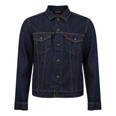 Куртка Men&apos;s Levis Denim Navy Blue Jacket, синий