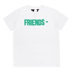 Футболка VLONE Friends Back Large Logo Short Sleeve Couple Style White Green, зеленый