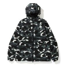 Куртка BAPE Camouflage Reflective Hooded Jacket Unisex Black, черный