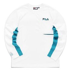 Футболка Men&apos;s FILA FUSION Athleisure Casual Sports Contrasting Colors Round Neck Long Sleeves White T-Shirt, белый