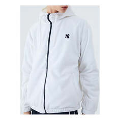 Куртка MLB Small Label Embroidered Hooded Jacket New York Yankees Unisex White, цвет ivory