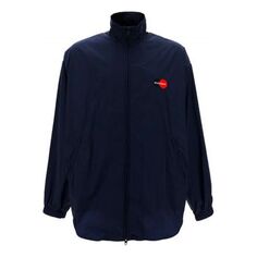 Куртка Men&apos;s Balenciaga Logo Zipper Stand Collar Jacket Blue, синий