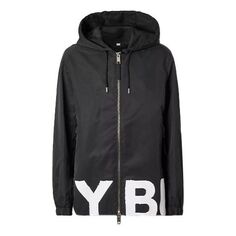 Куртка Men&apos;s Burberry Logo Printing Nylon Hooded Jacket Black, черный