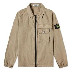 Куртка Men&apos;s STONE ISLAND Pocket Washed Zipper Jacket Khaki, хаки