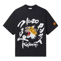 Футболка Men&apos;s KENZO x Kansai Yamamoto SS21 Crossover Pattern Printing Loose Short Sleeve Black, черный