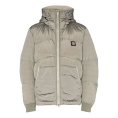 Куртка STONE ISLAND Classic Metallic Nylon With Down Feather Logo Jacket Unisex Metallic, желтый