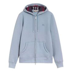 Куртка Men&apos;s Burberry hooded Zipper Jacket Light Blue, синий