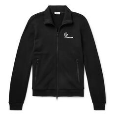Куртка Moncler Maglia Logo Zipper Jacket For Men Black, черный