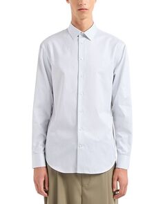 Рубашка с французским воротником в современном стиле Emporio Armani, цвет Gray
