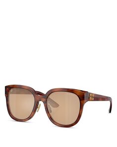 Квадратные солнцезащитные очки, 55 мм Miu Miu, цвет Brown