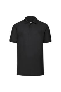Рубашка поло с короткими рукавами из пике 65/35 Fruit of the Loom, черный