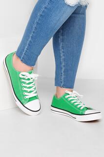 Кроссовки Extra Wide Fit Canvas Low Trainers Yours, зеленый