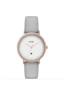 Модные аналоговые кварцевые часы из нержавеющей стали - Cl63001 Cluse, белый