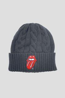 Вязаная шапка-бини с логотипом на язычке Rolling Stones, черный