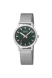 Классические аналоговые часы из нержавеющей стали - A660.30314.60Sbj Mondaine, зеленый