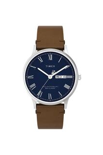 Классические аналоговые часы Waterbury Classic из нержавеющей стали - Tw2W14900 Timex, синий