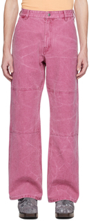 Розовые брюки с пигментным напылением Acne Studios