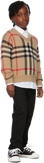 Детский бежевый кашемировый свитер Denny Burberry