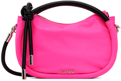 Розовая мини-сумка с узлом GANNI