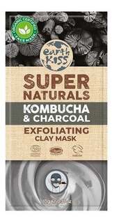 Отшелушивающая глиняная маска для лица 10г Earth Kiss Super Naturals Kombucha &amp; Charcoal Exfoliating Clay Mask