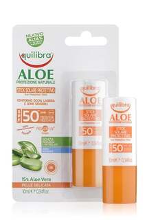 Солнцезащитный стик с алоэ, SPF 50, 10 мл Equilibra, Aloe, Equalibra