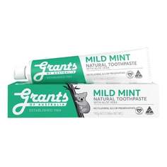Натуральная успокаивающая зубная паста Mild Mint Natural Toothpaste без фтора, 110 г Grants of Australia