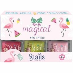 Набор из 3 детских лаков для ногтей Snails Mini - Flamingo Special Edition univ