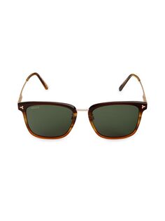 Квадратные солнцезащитные очки 55 мм Bally, цвет Havana