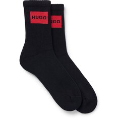 Носки HUGO Qs Rib Label Cc 2 шт, черный