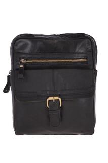 Винтажная сумка через плечо из натуральной кожи Ashwood Leather, черный