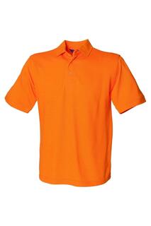 Рубашка поло из пике 65 35 с короткими рукавами Henbury, оранжевый