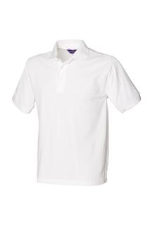 Рубашка поло из пике 65 35 с короткими рукавами Henbury, белый