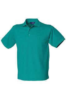 Рубашка поло из пике 65 35 с короткими рукавами Henbury, зеленый