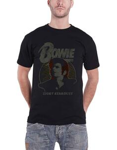 Винтажная футболка Ziggy Stardust David Bowie, черный