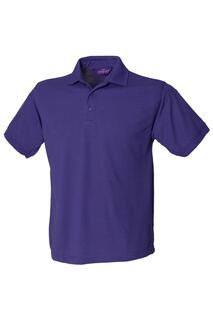 Рубашка поло из пике 65 35 с короткими рукавами Henbury, фиолетовый