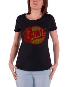Винтажная футболка скинни Diamond Dogs David Bowie, черный