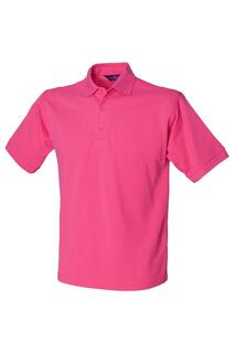 Рубашка поло из пике 65 35 с короткими рукавами Henbury, розовый