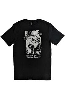 Винтажная хлопковая футболка 1977 года Blondie, черный