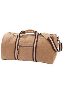 Винтажная холщовая дорожная сумка - 45 литров (2 шт. в упаковке) Quadra, коричневый