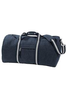 Винтажная холщовая дорожная сумка - 45 литров Quadra, темно-синий